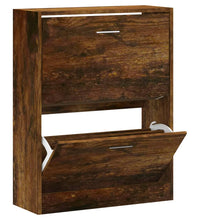 Schuhschrank Räuchereiche 63x24x81 cm Holzwerkstoff