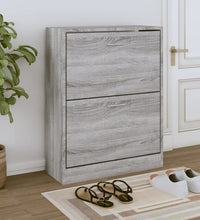 Schuhschrank Grau Sonoma 63x24x81 cm Holzwerkstoff