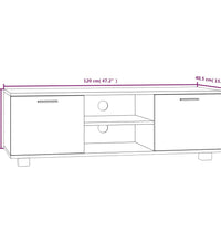 TV-Schrank Weiß 120x40,5x35 cm Holzwerkstoff