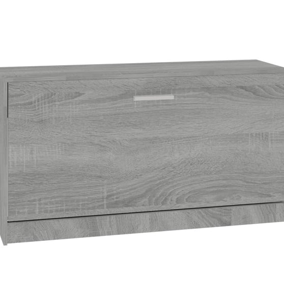 Schuhbank Grau Sonoma 80x24x45 cm Holzwerkstoff