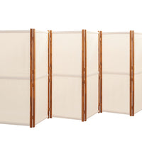 6-tlg. Raumteiler Cremeweiß 420x180 cm