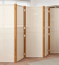 6-tlg. Raumteiler Cremeweiß 420x180 cm