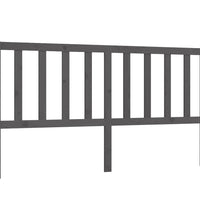 Kopfteil Grau 186x4x100 cm Massivholz Kiefer