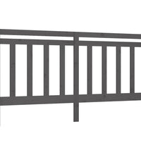 Bett-Kopfteil Grau 206x4x100 cm Massivholz Kiefer
