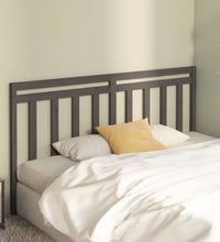 Bett-Kopfteil Grau 206x4x100 cm Massivholz Kiefer