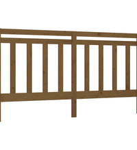 Bett-Kopfteil Honigbraun 206x4x100 cm Massivholz Kiefer