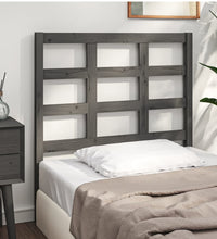 Bett-Kopfteil Grau 105,5x4x100 cm Massivholz Kiefer