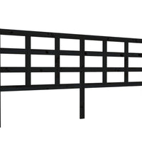 Bett-Kopfteil Schwarz 205,5x4x100 cm Massivholz Kiefer