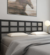 Bett-Kopfteil Schwarz 205,5x4x100 cm Massivholz Kiefer