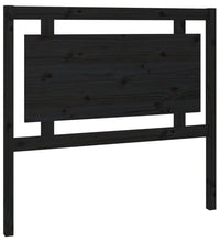 Kopfteil Schwarz 105,5x4x100 cm Massivholz Kiefer