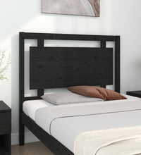 Kopfteil Schwarz 105,5x4x100 cm Massivholz Kiefer