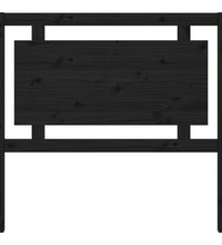 Kopfteil Schwarz 105,5x4x100 cm Massivholz Kiefer