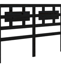 Bett-Kopfteil Schwarz 155,5x4x100 cm Massivholz Kiefer