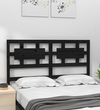 Bett-Kopfteil Schwarz 155,5x4x100 cm Massivholz Kiefer