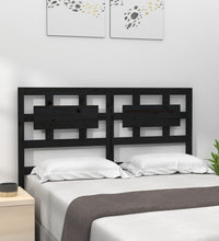 Bett-Kopfteil Schwarz 155,5x4x100 cm Massivholz Kiefer