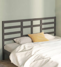 Bett-Kopfteil Grau 186x4x104 cm Massivholz Kiefer