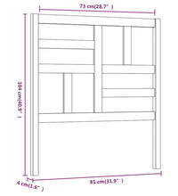 Bett-Kopfteil Weiß 81x4x104 cm Massivholz Kiefer