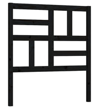 Bett-Kopfteil Schwarz 81x4x104 cm Massivholz Kiefer