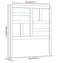 Bett-Kopfteil Schwarz 81x4x104 cm Massivholz Kiefer