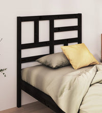 Bett-Kopfteil Schwarz 81x4x104 cm Massivholz Kiefer