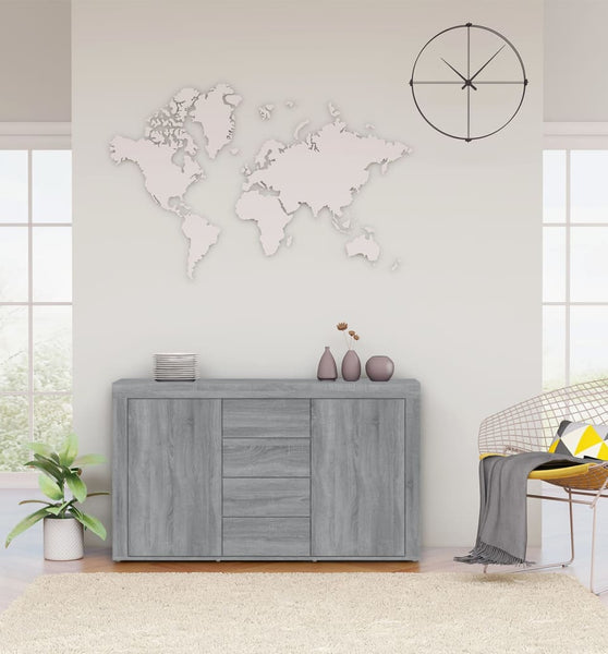 Sideboard Grau Sonoma 120x36x69 cm Holzwerkstoff