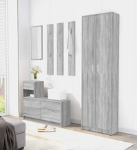 Garderobenschrank Grau Sonoma 55x25x189 cm Holzwerkstoff