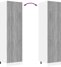 Kühlumbauschrank Grau Sonoma 60x57x207 cm Holzwerkstoff