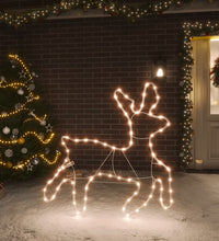 LED-Silhouette Rentier 72 LEDs Warmweiß 57x55x4,5 cm