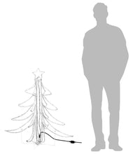 LED-Weihnachtsbaum Klappbar Warmweiß 87x87x93 cm