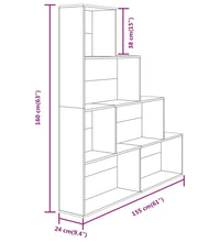 Bücherregal Grau Sonoma 155x24x160 cm