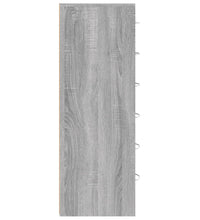 Sideboard mit 6 Schubladen Grau Sonoma 50x34x96cm Holzwerkstoff