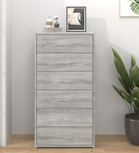 Sideboard mit 6 Schubladen Grau Sonoma 50x34x96cm Holzwerkstoff