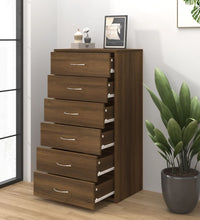 Sideboard mit 6 Schubladen Braun Eichen-Optik 50x34x96 cm