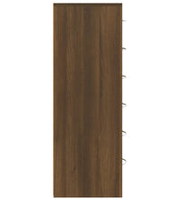 Sideboard mit 6 Schubladen Braun Eichen-Optik 50x34x96 cm