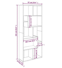 Bücherregal Grau Sonoma 67x24x161 cm Holzwerkstoff