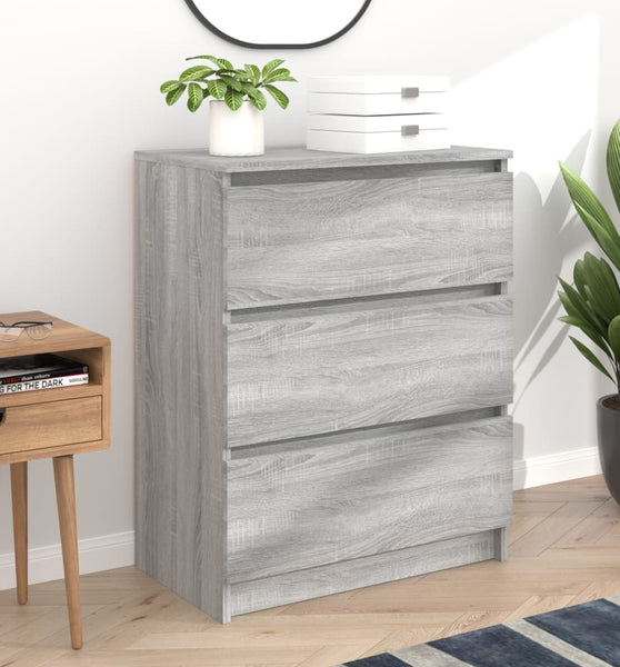 Sideboard Grau Sonoma 60x35x76 cm Holzwerkstoff