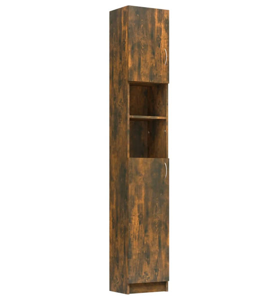 Badezimmerschrank Räuchereiche 32x25,5x190 cm Holzwerkstoff