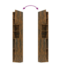 Badezimmerschrank Räuchereiche 32x25,5x190 cm Holzwerkstoff