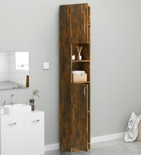 Badezimmerschrank Räuchereiche 32x25,5x190 cm Holzwerkstoff