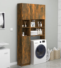 Badezimmerschrank Räuchereiche 32x25,5x190 cm Holzwerkstoff