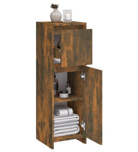 Badezimmerschrank Räuchereiche 30x30x95 cm Holzwerkstoff