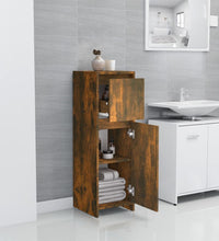 Badezimmerschrank Räuchereiche 30x30x95 cm Holzwerkstoff