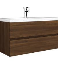 Waschbeckenunterschrank Eichen-Optik 90x38,5x45cm Holzwerkstoff