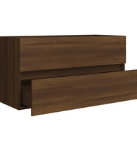 Waschbeckenunterschrank Eichen-Optik 90x38,5x45cm Holzwerkstoff