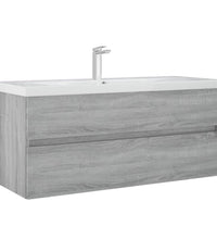 Waschbeckenunterschrank Grau Sonoma 100x38,5x45cm Holzwerkstoff