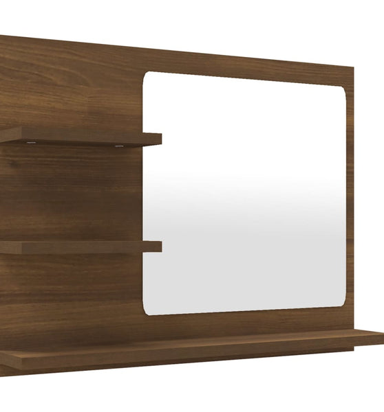 Badspiegel Braun Eiche-Optik 60x10,5x45 cm Holzwerkstoff