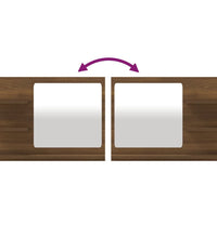 Badspiegel Braun Eiche-Optik 60x10,5x45 cm Holzwerkstoff