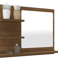 Badspiegel Braun Eiche-Optik 60x10,5x45 cm Holzwerkstoff