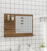 Badspiegel Braun Eiche-Optik 60x10,5x45 cm Holzwerkstoff