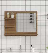 Badspiegel Braun Eiche-Optik 60x10,5x45 cm Holzwerkstoff